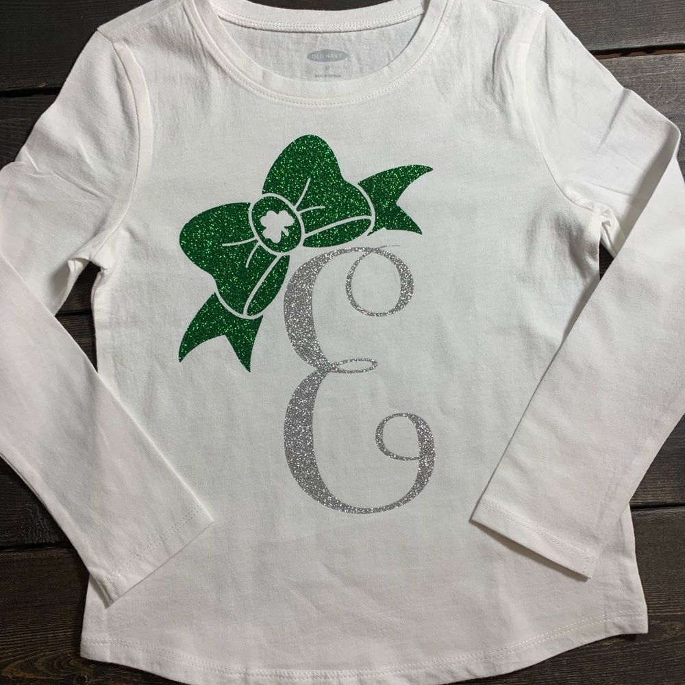 EUC Old Navy LS Tee Customize for St Patty’s Day